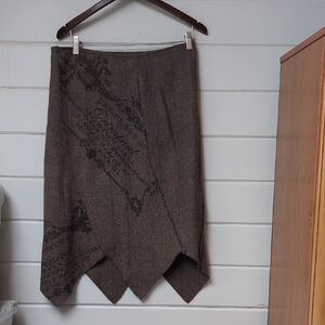 Chic Asymmetrical Skirt in Brown